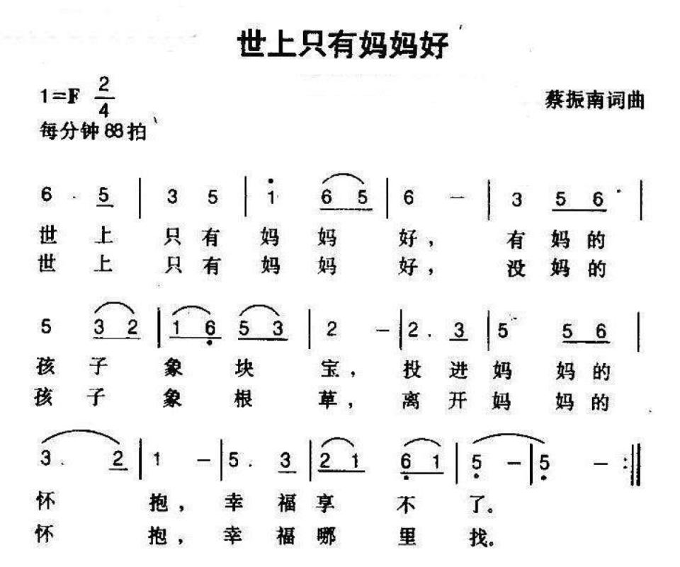 赵莉 访问量:2756 友情链接 学习园地——歌曲《世上只有妈妈好》